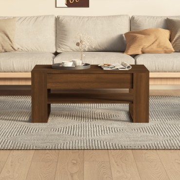 vidaXL Τραπεζάκι Σαλονιού Καφέ Δρυς 102x55x45cm Επεξεργασμένο Ξύλο 1 τεμ.