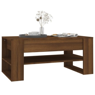 vidaXL Τραπεζάκι Σαλονιού Καφέ Δρυς 102x55x45cm Επεξεργασμένο Ξύλο 1 τεμ.