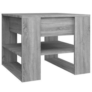 vidaXL Τραπεζάκι Σαλονιού Γκρι Sonoma 55,5x55x45cm Επεξεργασμένο Ξύλο 1 τεμ.