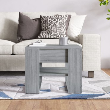 vidaXL Τραπεζάκι Σαλονιού Γκρι Sonoma 55,5x55x45cm Επεξεργασμένο Ξύλο 1 τεμ.