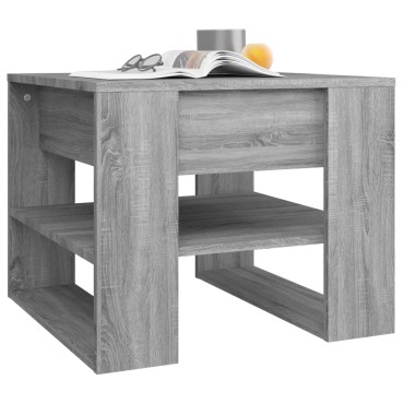 vidaXL Τραπεζάκι Σαλονιού Γκρι Sonoma 55,5x55x45cm Επεξεργασμένο Ξύλο 1 τεμ.