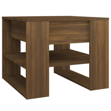 vidaXL Τραπεζάκι Σαλονιού Καφέ Δρυς 55,5x55x45cm Επεξεργασμένο Ξύλο 1 τεμ.