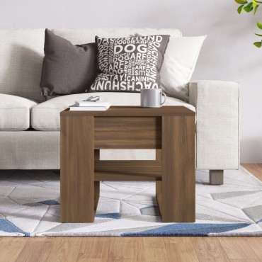 vidaXL Τραπεζάκι Σαλονιού Καφέ Δρυς 55,5x55x45cm Επεξεργασμένο Ξύλο 1 τεμ.