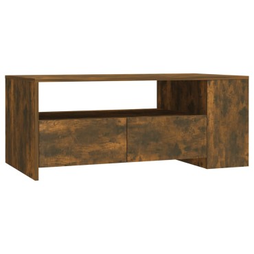 vidaXL Τραπεζάκι Σαλονιού Καπνιστή Δρυς 102x55x42cm Επεξεργασμένο Ξύλο 1 τεμ.