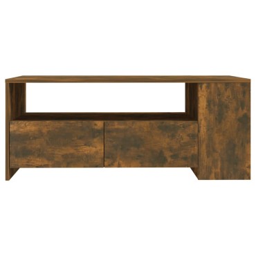 vidaXL Τραπεζάκι Σαλονιού Καπνιστή Δρυς 102x55x42cm Επεξεργασμένο Ξύλο 1 τεμ.