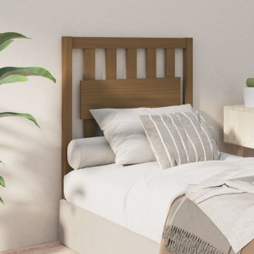 vidaXL Κεφαλάρι Κρεβατιού Μελί 80,5x4x100cm Μασίφ Ξύλο Πεύκου 1 τεμ.
