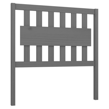 vidaXL Κεφαλάρι Κρεβατιού Γκρι 95,5x4x100cm από Μασίφ Ξύλο Πεύκου 1 τεμ.