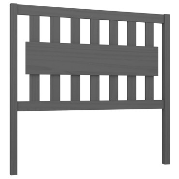 vidaXL Κεφαλάρι Κρεβατιού Γκρι 105,5x4x100cm Μασίφ Ξύλο Πεύκου 1 τεμ.