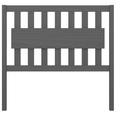 vidaXL Κεφαλάρι Κρεβατιού Γκρι 105,5x4x100cm Μασίφ Ξύλο Πεύκου 1 τεμ.