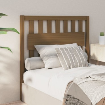 vidaXL Κεφαλάρι Κρεβατιού Μελί 105,5x4x100cm Μασίφ Ξύλο Πεύκου 1 τεμ.
