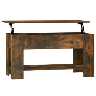 vidaXL Τραπεζάκι Σαλονιού Καπνιστή Δρυς 101x49x52cm Επεξεργ. Ξύλο 1 τεμ.