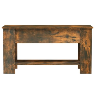 vidaXL Τραπεζάκι Σαλονιού Καπνιστή Δρυς 101x49x52cm Επεξεργ. Ξύλο 1 τεμ.