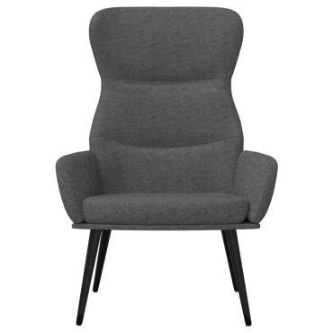 vidaXL Πολυθρόνα Relax Σκούρο Γκρι Υφασμάτινη 70x77x94cm 1 τεμ.