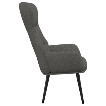 vidaXL Πολυθρόνα Relax Σκούρο Γκρι Υφασμάτινη 70x77x94cm 1 τεμ.