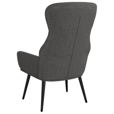 vidaXL Πολυθρόνα Relax Σκούρο Γκρι Υφασμάτινη 70x77x94cm 1 τεμ.