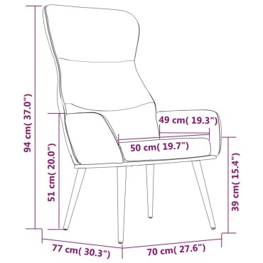 vidaXL Πολυθρόνα Relax Σκούρο Γκρι Υφασμάτινη 70x77x94cm 1 τεμ.
