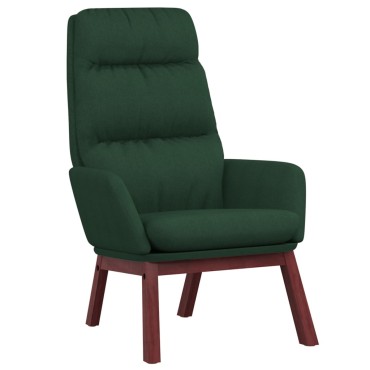 vidaXL Πολυθρόνα Relax Σκούρο Πράσινο Υφασμάτινη 70x77x98cm 1 τεμ.