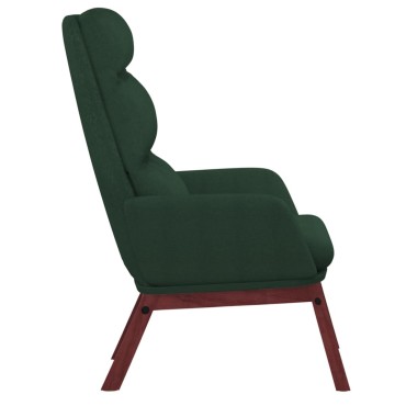 vidaXL Πολυθρόνα Relax Σκούρο Πράσινο Υφασμάτινη 70x77x98cm 1 τεμ.