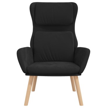 vidaXL Πολυθρόνα Relax Μαύρη Βελούδινη 70x77x98cm 1 τεμ.