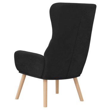 vidaXL Πολυθρόνα Relax Μαύρη Βελούδινη 70x77x98cm 1 τεμ.