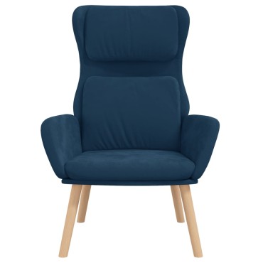 vidaXL Πολυθρόνα Relax Μπλε Βελούδινη 70x77x98cm 1 τεμ.
