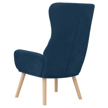 vidaXL Πολυθρόνα Relax Μπλε Βελούδινη 70x77x98cm 1 τεμ.