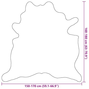 vidaXL Χαλί Ασπρόμαυρο 150x170cm από Γνήσιο Δέρμα Αγελάδας