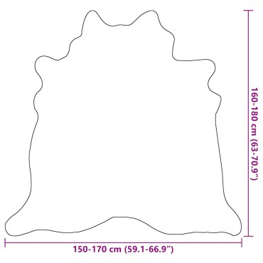 vidaXL Χαλί Μπεζ 150x170cm από Γνήσιο Δέρμα Αγελάδας