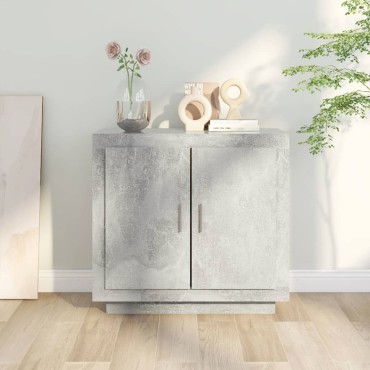 vidaXL Ντουλάπι Γκρι Σκυροδέματος 80x40x75cm Επεξεργασμένο Ξύλο 1 τεμ.