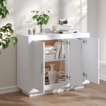 vidaXL Ντουλάπι Λευκό 92x35x75cm από Επεξεργασμένο Ξύλο 1 τεμ.