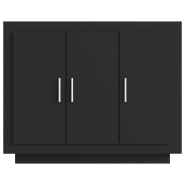 vidaXL Συρταριέρα Μαύρη 92x35x75cm από Επεξεργασμένο Ξύλο 1 τεμ.