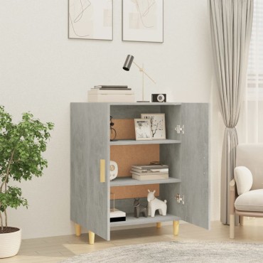vidaXL Ντουλάπι Γκρι Σκυροδέματος 70x34x90cm Επεξεργασμένο Ξύλο 1 τεμ.