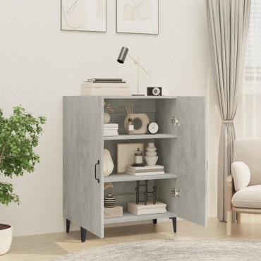 vidaXL Ντουλάπι Γκρι Σκυροδέματος 70x34x90cm Επεξεργασμένο Ξύλο 1 τεμ.