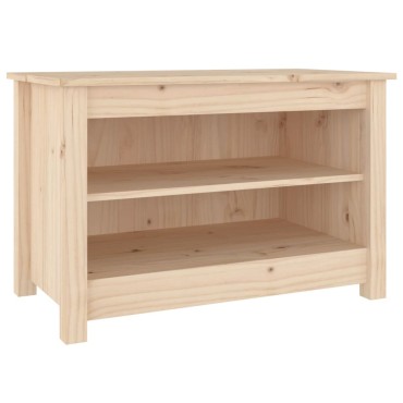 vidaXL Παπουτσοθήκη 70x38x45,5cm από Μασίφ Ξύλο Πεύκου