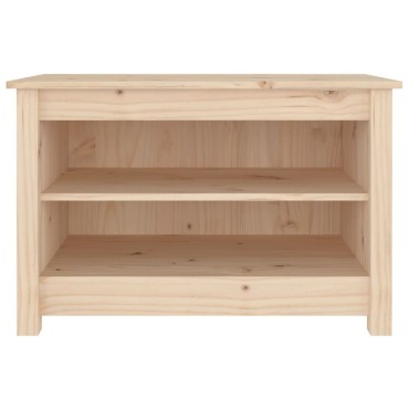 vidaXL Παπουτσοθήκη 70x38x45,5cm από Μασίφ Ξύλο Πεύκου