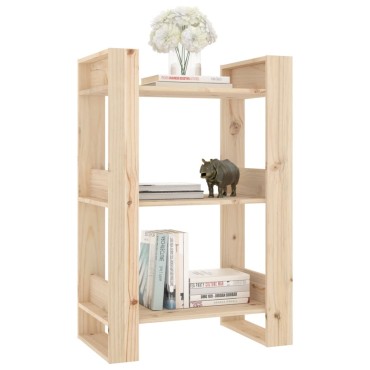 vidaXL Βιβλιοθήκη / Διαχωριστικό Χώρου 60x35x91cm Μασίφ Ξύλο Πεύκου 1 τεμ.