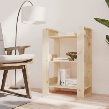 vidaXL Βιβλιοθήκη / Διαχωριστικό Χώρου 60x35x91cm Μασίφ Ξύλο Πεύκου 1 τεμ.