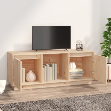 vidaXL Έπιπλο Τηλεόρασης 110,5x35x44cm από Μασίφ Ξύλο Πεύκου