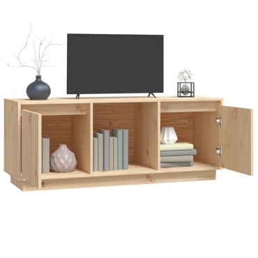 vidaXL Έπιπλο Τηλεόρασης 110,5x35x44cm από Μασίφ Ξύλο Πεύκου