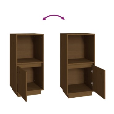 vidaXL Ντουλάπι Καφέ Μέλι 38x35x80cm από Μασίφ Ξύλο Πεύκου 1 τεμ.