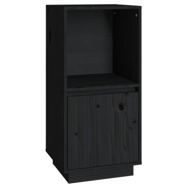 vidaXL Ντουλάπι Μαύρο 38x35x80cm από Μασίφ Ξύλο Πεύκου 1 τεμ.