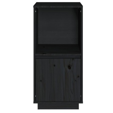 vidaXL Ντουλάπι Μαύρο 38x35x80cm από Μασίφ Ξύλο Πεύκου 1 τεμ.