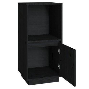 vidaXL Ντουλάπι Μαύρο 38x35x80cm από Μασίφ Ξύλο Πεύκου 1 τεμ.