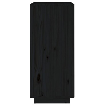 vidaXL Ντουλάπι Μαύρο 38x35x80cm από Μασίφ Ξύλο Πεύκου 1 τεμ.