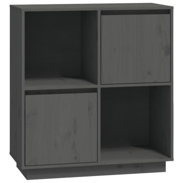 vidaXL Ντουλάπι Γκρι 74x35x80cm από Μασίφ Ξύλο Πεύκου 1 τεμ.