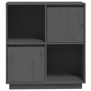 vidaXL Ντουλάπι Γκρι 74x35x80cm από Μασίφ Ξύλο Πεύκου 1 τεμ.