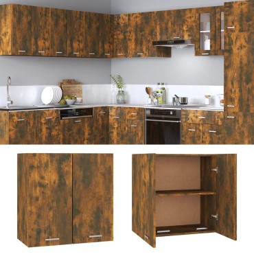 vidaXL Κρεμαστό Ντουλάπι Lyon Καπνιστή Δρυς 60x31x60cm 1 τεμ.