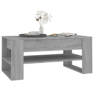 vidaXL Τραπεζάκι Σαλονιού Γκρι Sonoma 102x55x45cm Επεξεργασμένο Ξύλο 1 τεμ.
