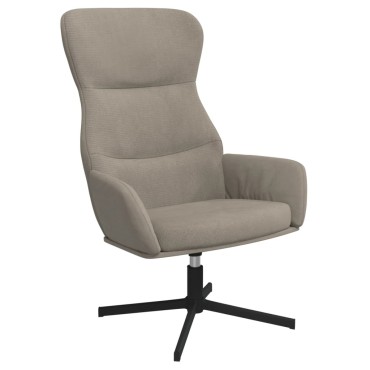 vidaXL Πολυθρόνα Relax Ανοιχτό Γκρι Βελούδινη 70x77x94cm 1 τεμ.