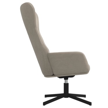 vidaXL Πολυθρόνα Relax Ανοιχτό Γκρι Βελούδινη 70x77x94cm 1 τεμ.